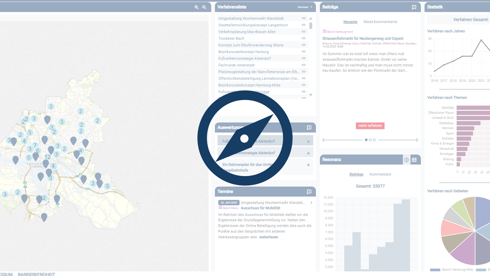 Screenshot DIPAS navigator with logo