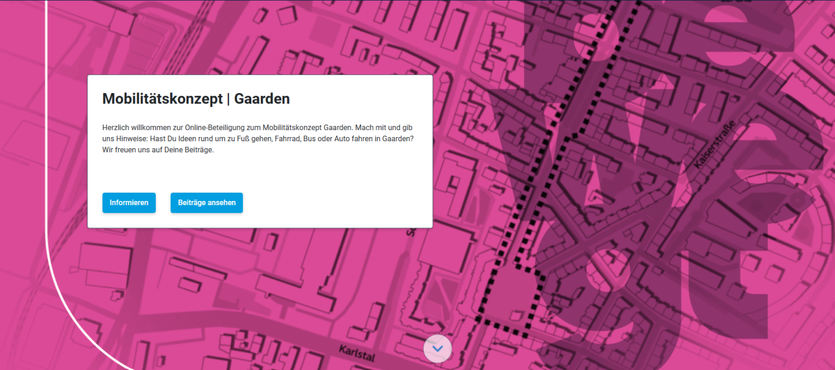 Screenshot DIPAS-Verfahren Mobilitätskonzept Gaarden